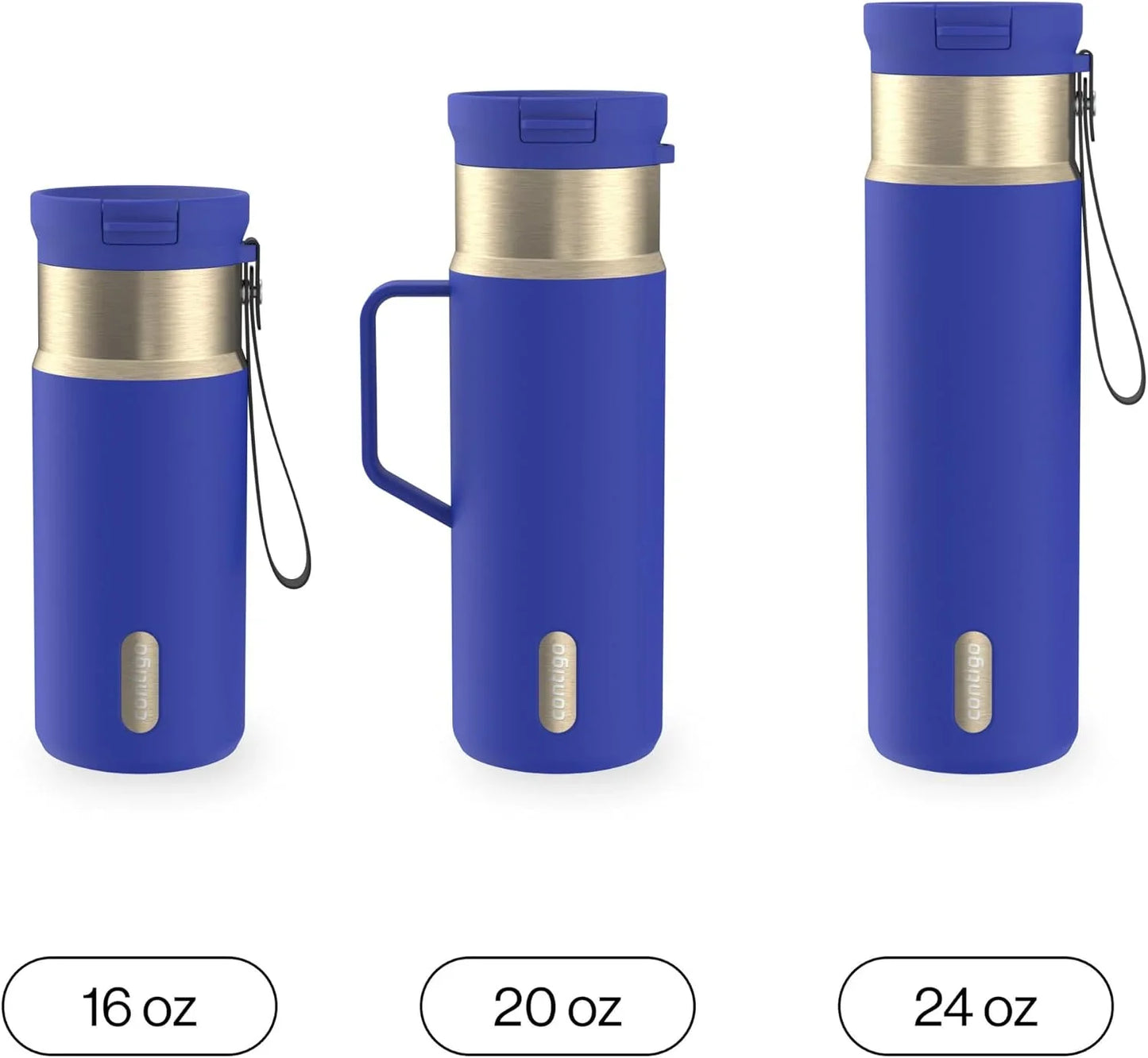 Contigo SnapSeal 30 oz Stainless Steel Vacuum-Insulated Tumbler with Handle & Reusable Straw, Leakproof AutoClose Lid, Cup Holder Friendly, BPA-Free & Lead-Free, Dishwasher Safe