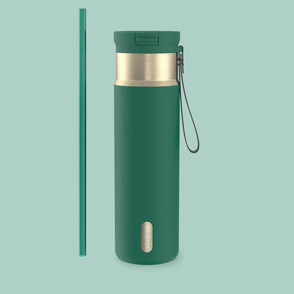 Contigo SnapSeal 24 oz Stainless Steel Vacuum-Insulated Water Bottle with Leakproof AutoClose Lid, Carry Strap & Reusable Straw, BPA-Free & Lead-Free, Dishwasher Safe