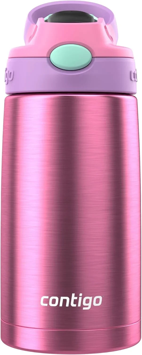 Contigo AUTOSPOUT Water Bottle, 13 oz, Coral Blue/Poppy