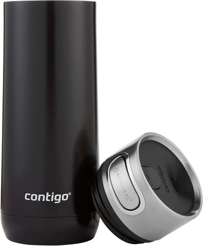 Luxe Autoseal Travel Mug, Stainless Steel Thermal Mug, Vacuum Flask, Leakproof Tumbler, Dishwasher Safe, Coffee Mug with BPA Free Easy-Clean Lid, 360 ml