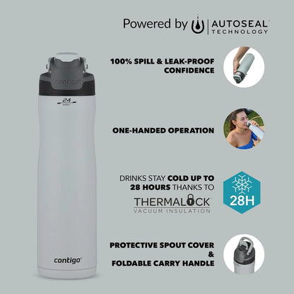 Contigo Autoseal Chill Insulated Water Bottle | 28h cold | 720 ml
