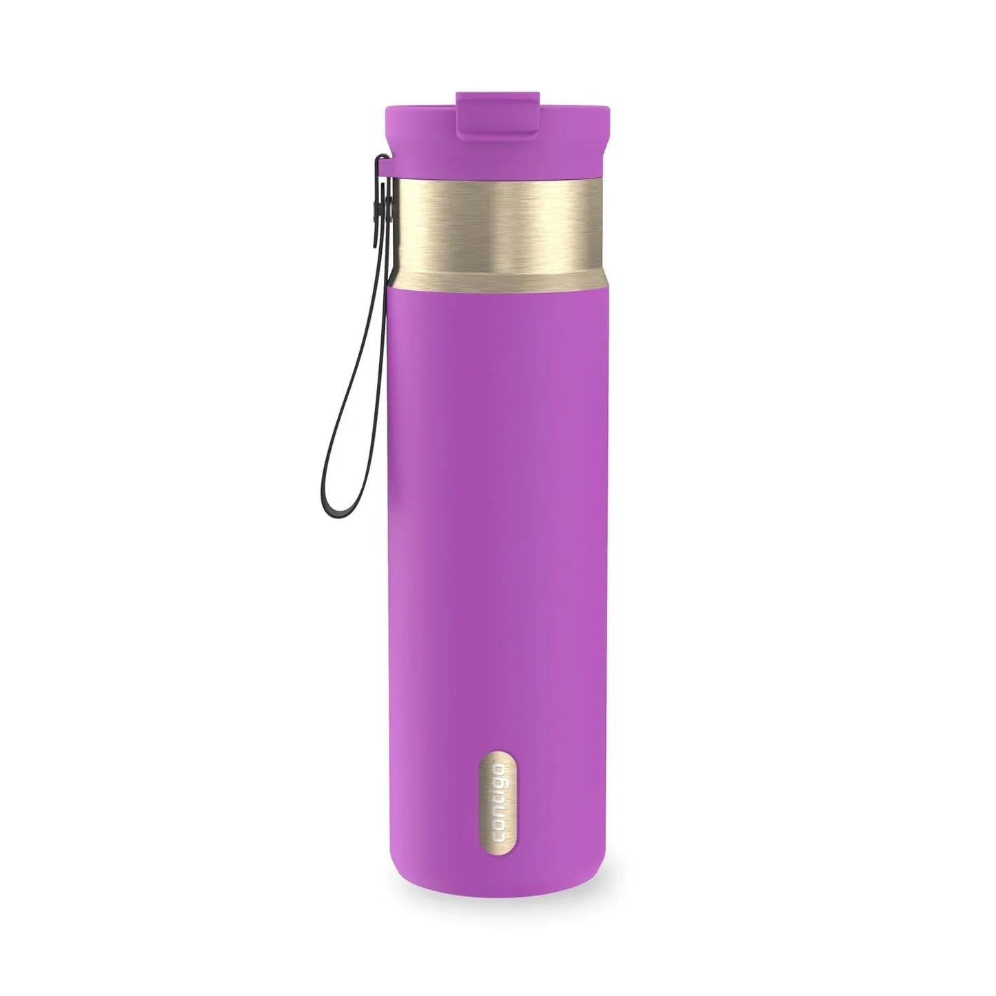Contigo DualSip 24 oz Stainless Steel Vacuum-Insulated Water Bottle with Carry Strap & 2-in-1 Leakproof Lid (Straw or Spout), BPA-Free & Lead-Free, Dishwasher Safe