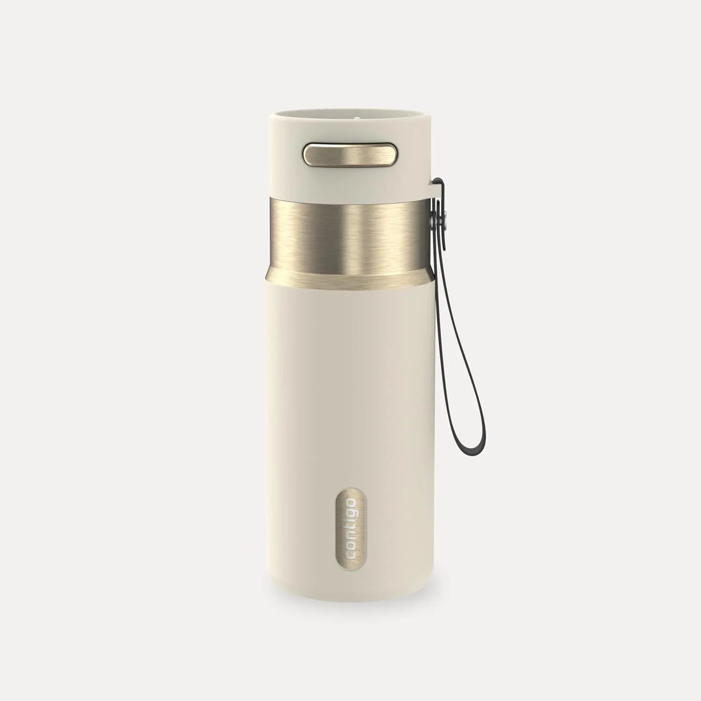 Contigo AutoSeal 24 oz Stainless Steel Vacuum-Insulated Water Bottle with Leakproof Push-Button Spout & Lock, Carry Strap, BPA-Free & Lead-Free, Dishwasher Safe