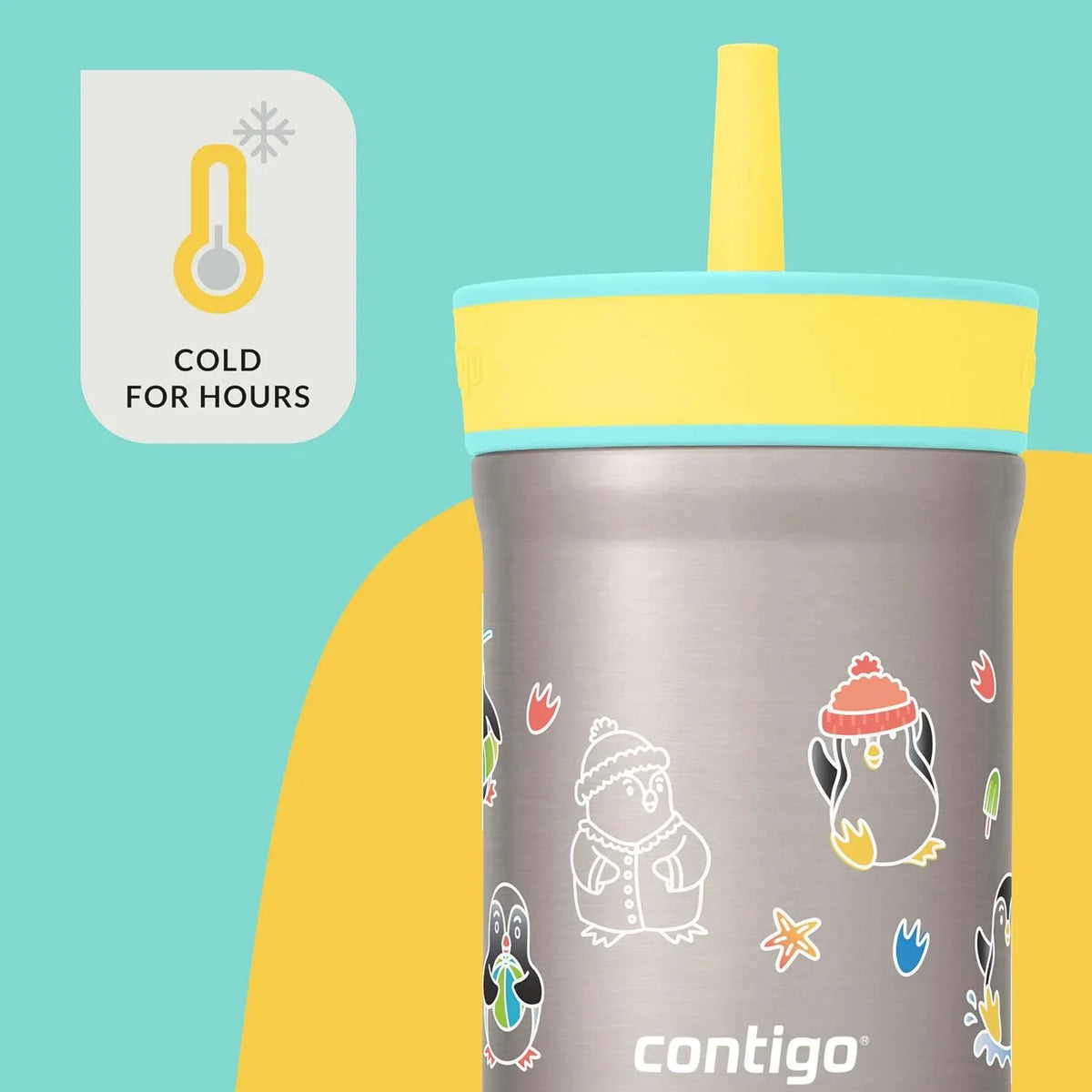 Contigo Leighton Insulated Straw Tumbler, 12 oz, Spacecraft/Juniper Lid