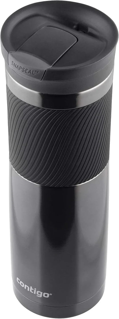 Contigo Byron Snapseal Travel Mug, Stainless Steel Thermal mug, vacuum flask, leakproof tumbler, coffee mug with BPA free Easy-Clean Lid, 470 ml, Vivacious