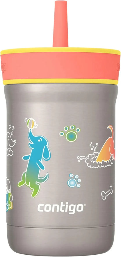 Contigo Leighton Insulated Straw Tumbler, 12 oz, Spacecraft/Juniper Lid