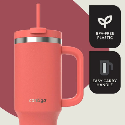Contigo Streeterville 40oz Tumbler, Stainless Steel Vacuum Insulated, Leak-Proof, Cold for 29 Hours, Salt
