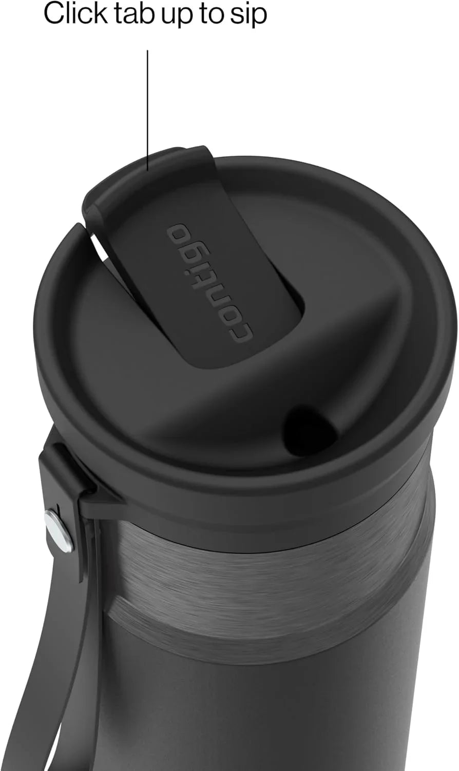 Contigo SnapSeal 24 oz Stainless Steel Vacuum-Insulated Water Bottle with Leakproof AutoClose Lid, Carry Strap & Reusable Straw, BPA-Free & Lead-Free, Dishwasher Safe