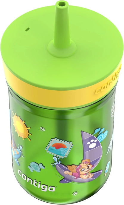 Contigo Kids’ Leighton Straw Tumbler with Spill-Proof Leak-Proof Lid 14oz Juniper/Blue Forest