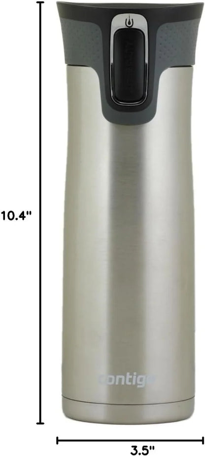 Contigo AUTOSEAL West Loop Vacuum-Insulated Stainless Steel Travel Mug with Easy-Clean Lid 24 oz Crystal Agave