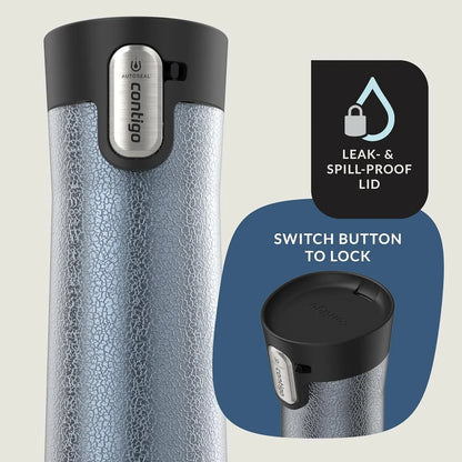 Contigo AUTOSEAL West Loop Vacuum-Insulated Stainless Steel Travel Mug with Easy-Clean Lid 24 oz Crystal Agave