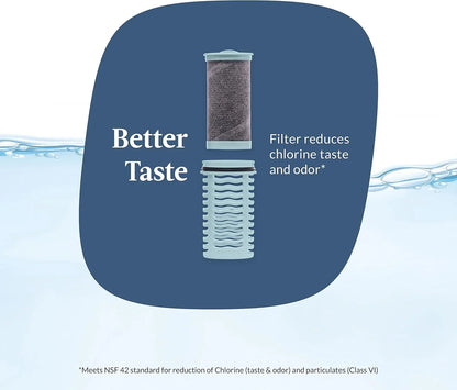 Contigo Clybourn Chill Stainless Steel Filter Water Bottle, 24 oz, Salt