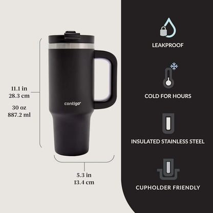 Contigo Streeterville 40oz Tumbler, Stainless Steel Vacuum Insulated, Leak-Proof, Cold for 29 Hours, Salt