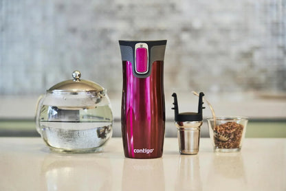 Contigo West Loop Autoseal Travel Mug, Stainless Steel Thermal Mug, Vacuum Flask, Leakproof Tumbler, Coffee Mug with BPA-Free Easy-Clean Lid