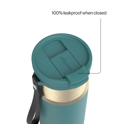 Contigo DualSip 24 oz Stainless Steel Vacuum-Insulated Water Bottle with Carry Strap & 2-in-1 Leakproof Lid (Straw or Spout), BPA-Free & Lead-Free, Dishwasher Safe
