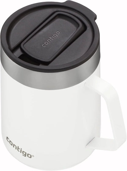 Contigo Stainless Steel Insulated Coffee Mug with Handle, Keeps Drinks Hot for Up to 5 Hours, 410 ml
