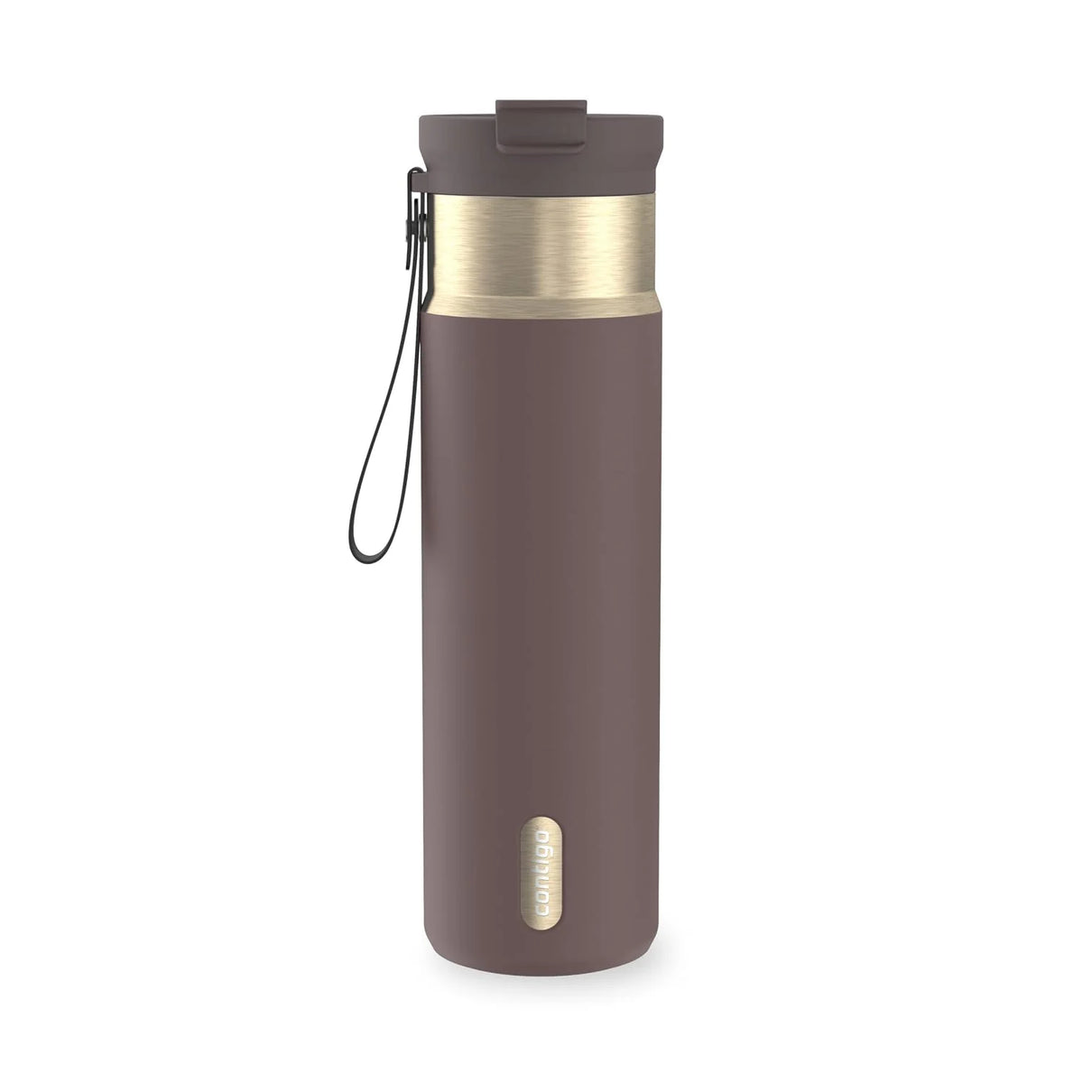 Contigo DualSip 24 oz Stainless Steel Vacuum-Insulated Water Bottle with Carry Strap & 2-in-1 Leakproof Lid (Straw or Spout), BPA-Free & Lead-Free, Dishwasher Safe