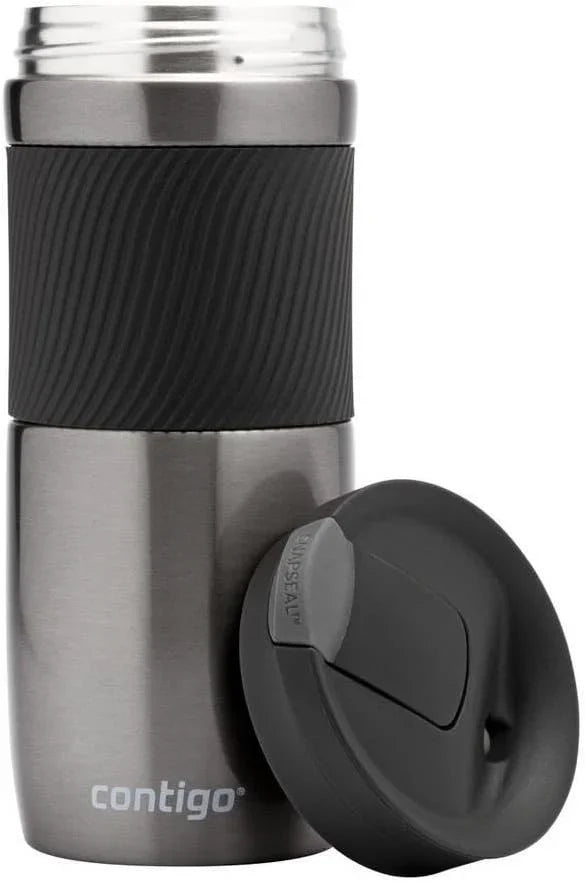 Contigo Byron Snapseal Travel Mug, Stainless Steel Thermal mug, vacuum flask, leakproof tumbler, coffee mug with BPA free Easy-Clean Lid, 470 ml, Vivacious