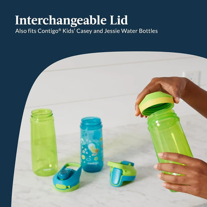 Contigo Kids’ Micah Water Bottle with Leak-Proof Lid, 20oz, Lime/Pineapple