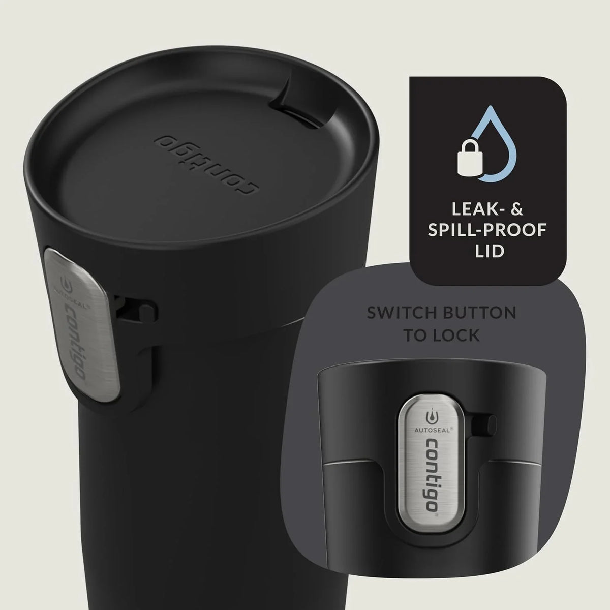 Contigo AUTOSEAL West Loop Vacuum-Insulated Stainless Steel Travel Mug with Easy-Clean Lid 24 oz Crystal Agave