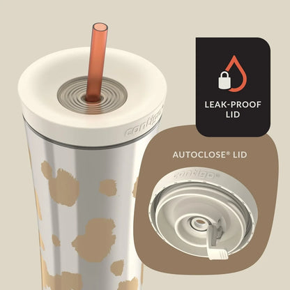 Contigo x Ally Love Shake & Go Tumbler, Autoclose Lid, Leak Proof, 20oz, Licorice