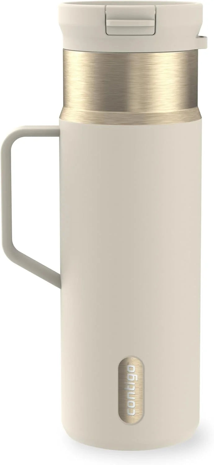 Contigo SnapSeal 30 oz Stainless Steel Vacuum-Insulated Tumbler with Handle & Reusable Straw, Leakproof AutoClose Lid, Cup Holder Friendly, BPA-Free & Lead-Free, Dishwasher Safe