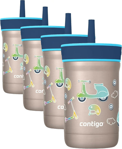 Contigo Leighton Insulated Straw Tumbler, 12 oz, Spacecraft/Juniper Lid