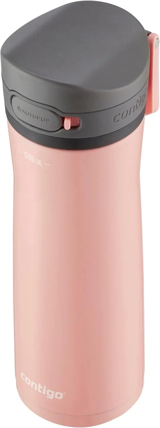 Contigo Jackson Chill Drink Bottle, Large BPA-Free Stainless Steel, 100% Leakproof, Keeps Drinks Cool Up to 24 Hours; Insulated Bottle for Sports, Cycling, Jogging, Hiking, 590 ml