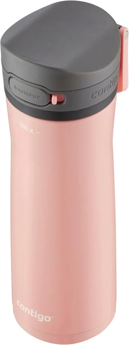 Contigo Jackson Chill Drink Bottle, Large BPA-Free Stainless Steel, 100% Leakproof, Keeps Drinks Cool Up to 24 Hours; Insulated Bottle for Sports, Cycling, Jogging, Hiking, 590 ml