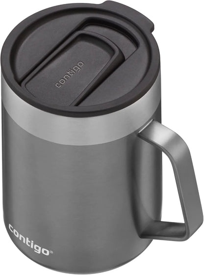 Contigo Stainless Steel Insulated Coffee Mug with Handle, Keeps Drinks Hot for Up to 5 Hours, 410 ml