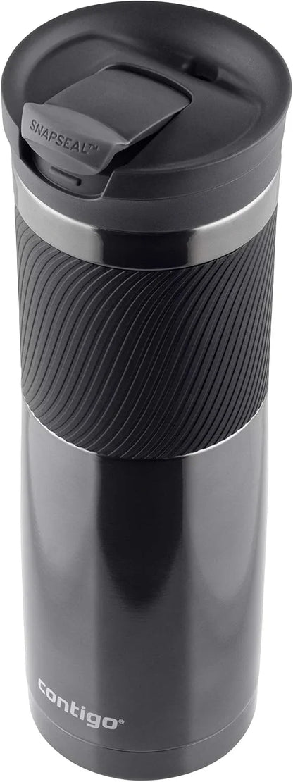 Contigo Byron Snapseal Travel Mug, Stainless Steel Thermal mug, vacuum flask, leakproof tumbler, coffee mug with BPA free Easy-Clean Lid, 470 ml, Vivacious