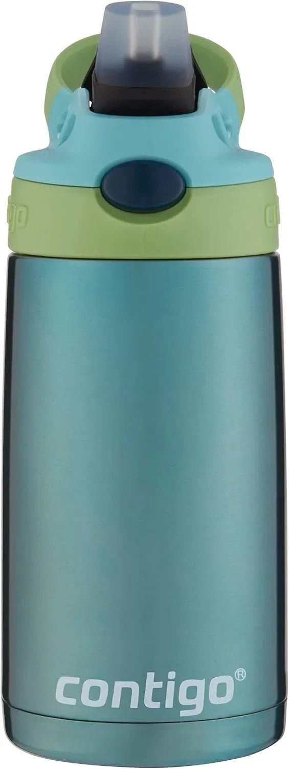 Contigo AUTOSPOUT Water Bottle, 13 oz, Coral Blue/Poppy