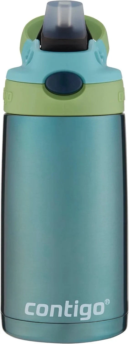 Contigo AUTOSPOUT Water Bottle, 13 oz, Coral Blue/Poppy