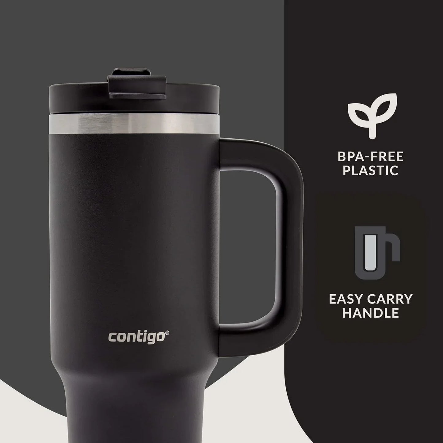 Contigo Streeterville 40oz Tumbler, Stainless Steel Vacuum Insulated, Leak-Proof, Cold for 29 Hours, Salt