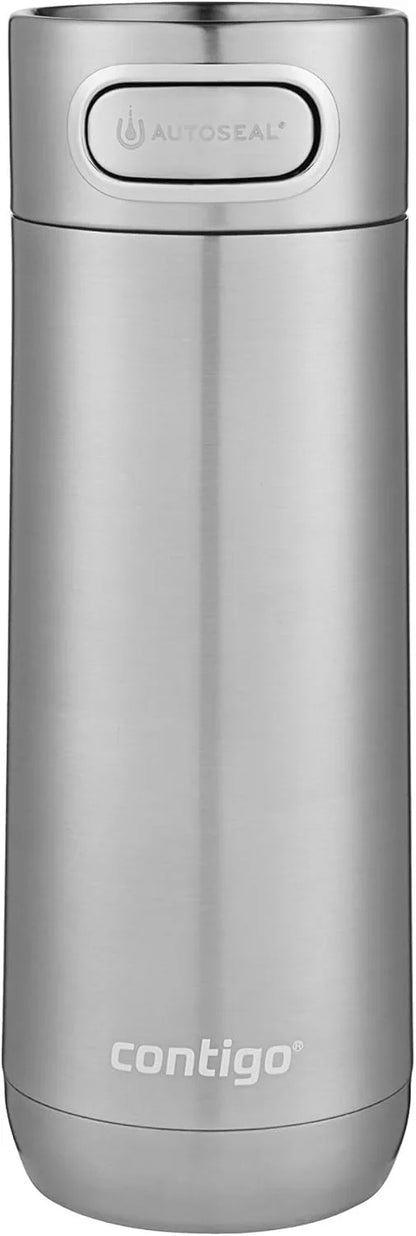 Contigo Luxe Autoseal 360 ml Stainless Steel Thermal Mug, Vacuum Flask, Leakproof Tumbler, Dishwasher Safe, Coffee Mug with BPA Free Easy-Clean Lid, Cornflower
