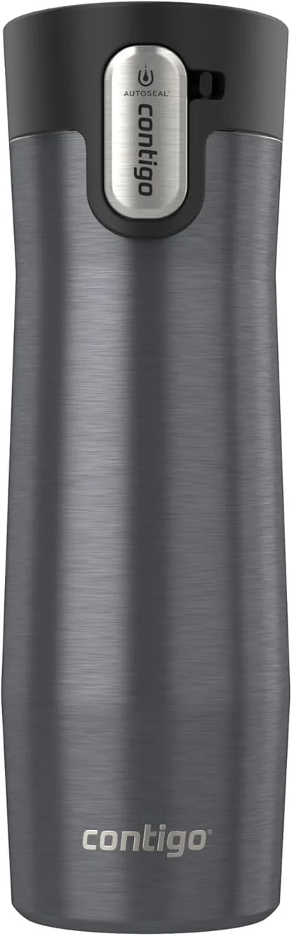 Contigo AUTOSEAL West Loop Vacuum-Insulated Stainless Steel Travel Mug with Easy-Clean Lid 24 oz Crystal Agave