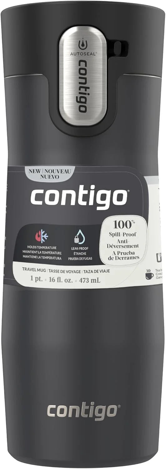 Contigo AUTOSEAL West Loop Vacuum-Insulated Stainless Steel Travel Mug with Easy-Clean Lid 24 oz Crystal Agave