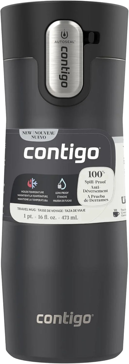 Contigo AUTOSEAL West Loop Vacuum-Insulated Stainless Steel Travel Mug with Easy-Clean Lid 24 oz Crystal Agave