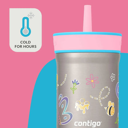 Contigo Leighton Insulated Straw Tumbler, 12 oz, Spacecraft/Juniper Lid