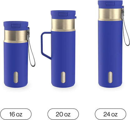 Contigo SnapSeal 30 oz Stainless Steel Vacuum-Insulated Tumbler with Handle & Reusable Straw, Leakproof AutoClose Lid, Cup Holder Friendly, BPA-Free & Lead-Free, Dishwasher Safe