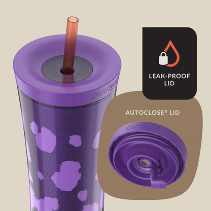 Contigo x Ally Love Shake & Go Tumbler, Autoclose Lid, Leak Proof, 20oz, Licorice