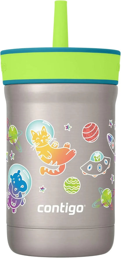 Contigo Leighton Insulated Straw Tumbler, 12 oz, Spacecraft/Juniper Lid