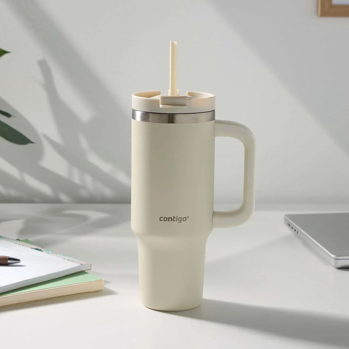 Contigo Streeterville 30oz Tumbler, Stainless Steel Vacuum Insulated, Leak-Proof, Cold for 29 Hours, Fits in cupholders, Cucumber