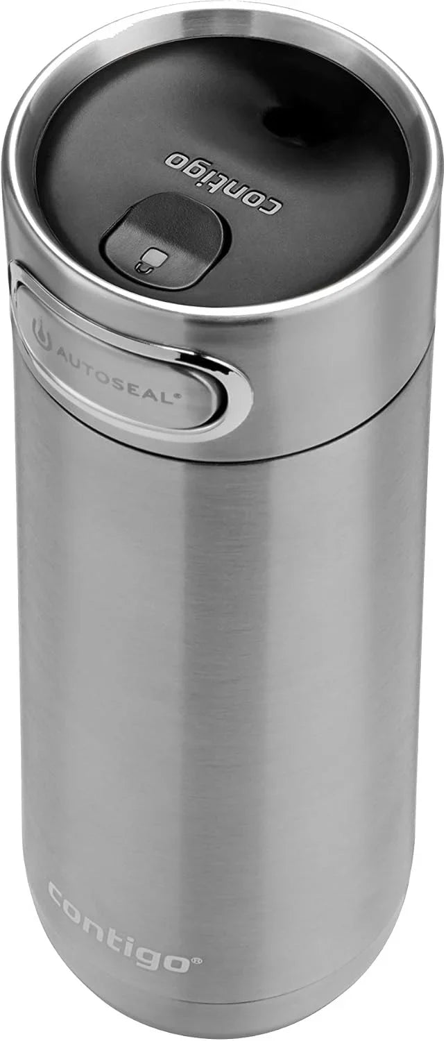 Contigo Luxe Autoseal 360 ml Stainless Steel Thermal Mug, Vacuum Flask, Leakproof Tumbler, Dishwasher Safe, Coffee Mug with BPA Free Easy-Clean Lid, Cornflower